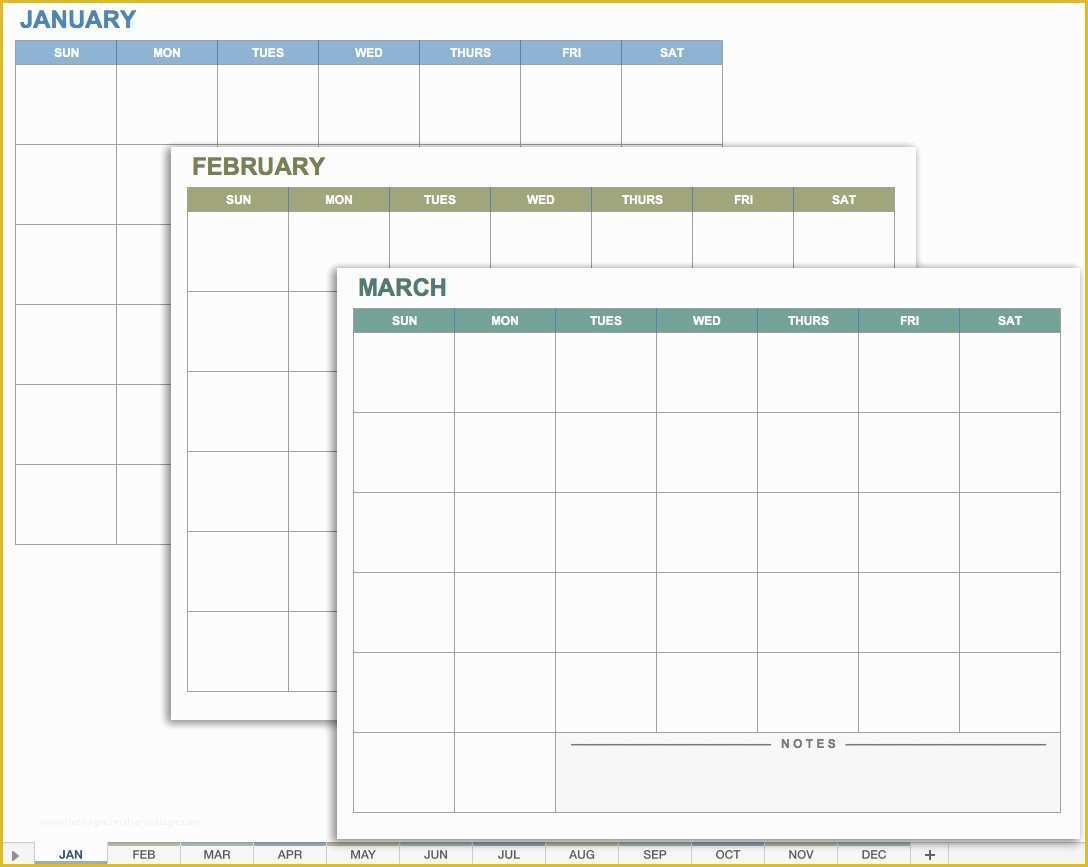 Free Calendar Template Of Free Excel Calendar Templates