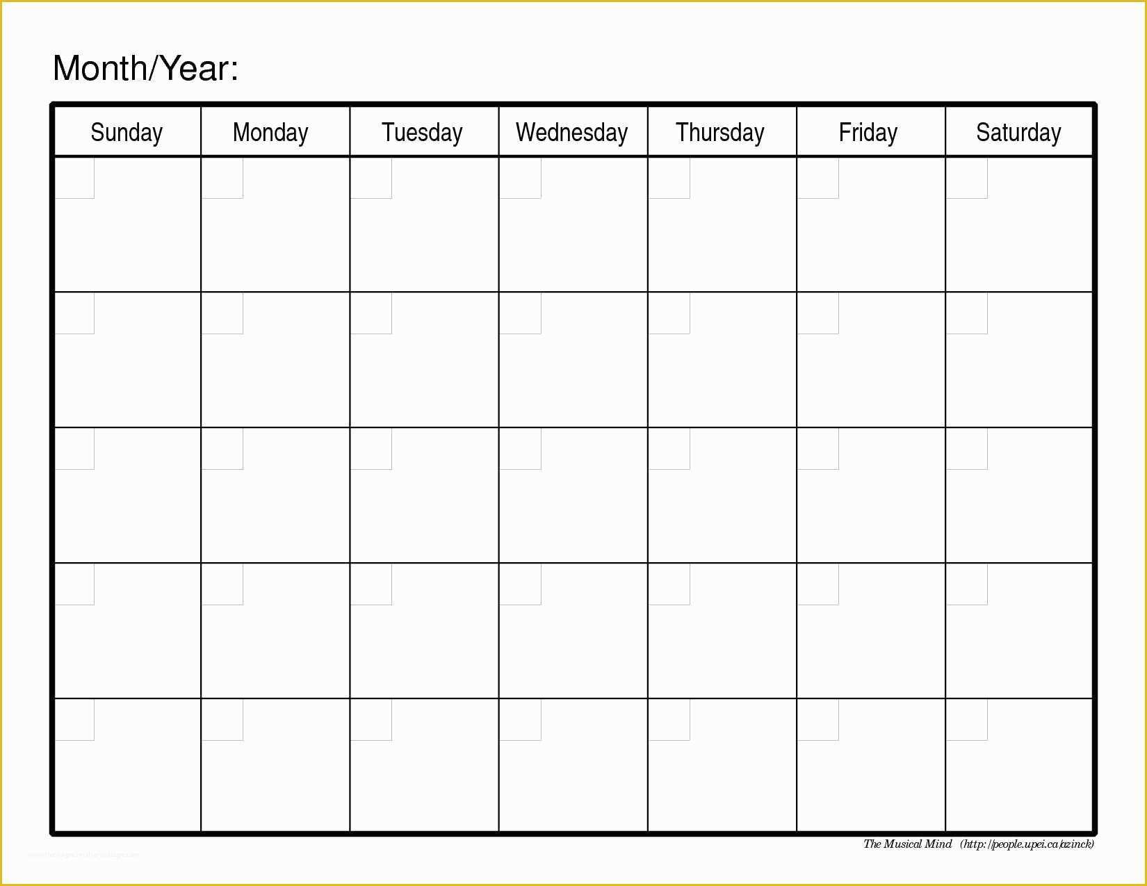 Free Calendar Template Of Free Monthly Calendar Template Girl Scouts