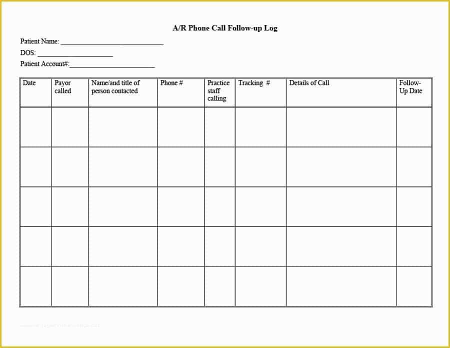 Free Call Log Template Of 40 Printable Call Log Templates In Microsoft Word and Excel