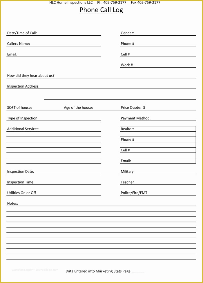 Free Call Log Template Of 5 Call Log Templates to Keep Track Your Calls