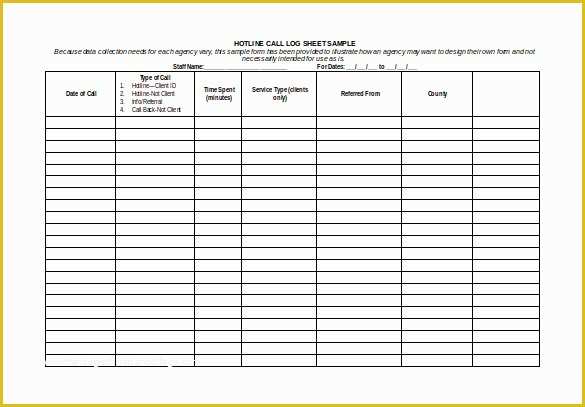 Free Call Log Template Of Call Sheet Template 23 Free Word Pdf Documents