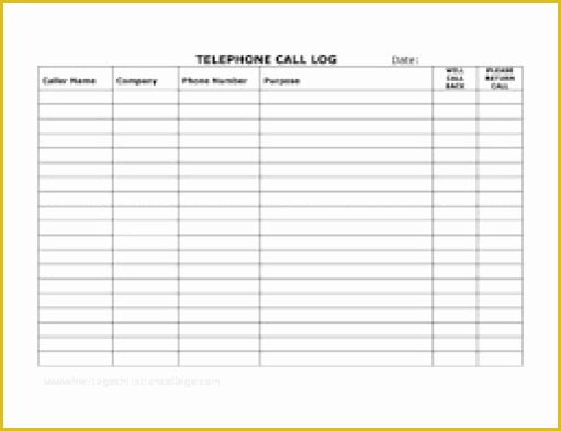 Free Call Log Template Of top 5 Resources to Get Free Call Log Templates Word