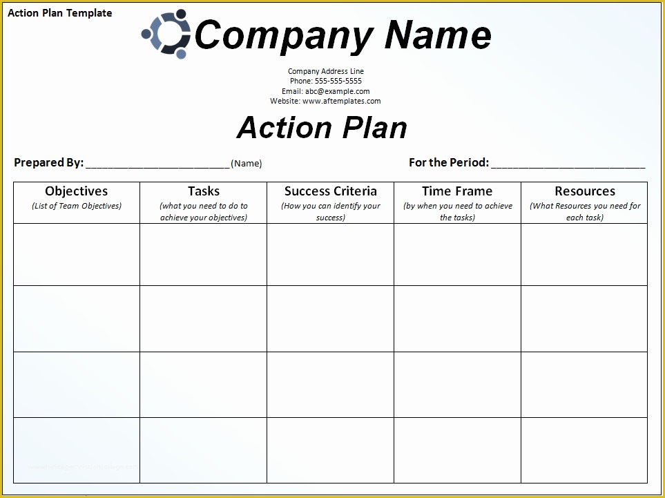 Free Call to Action Templates Of 6 Sample Action Plan Template