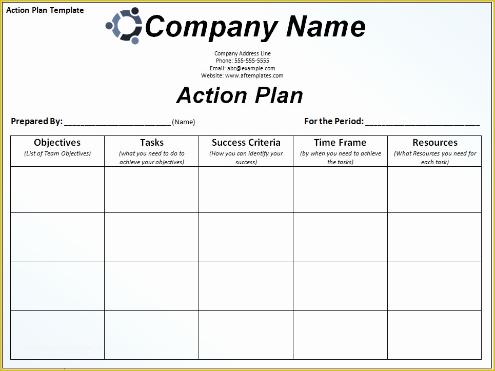 Free Call to Action Templates Of 7 Action Plan Template Word