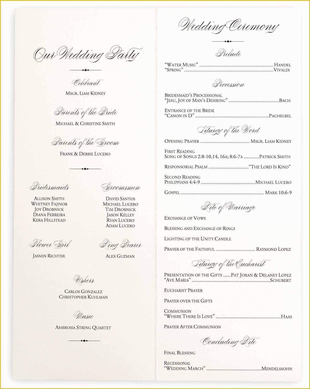 Free Calla Lily Wedding Program Templates Of Calla Lily Swirl Wedding Programs Floral Ceremony