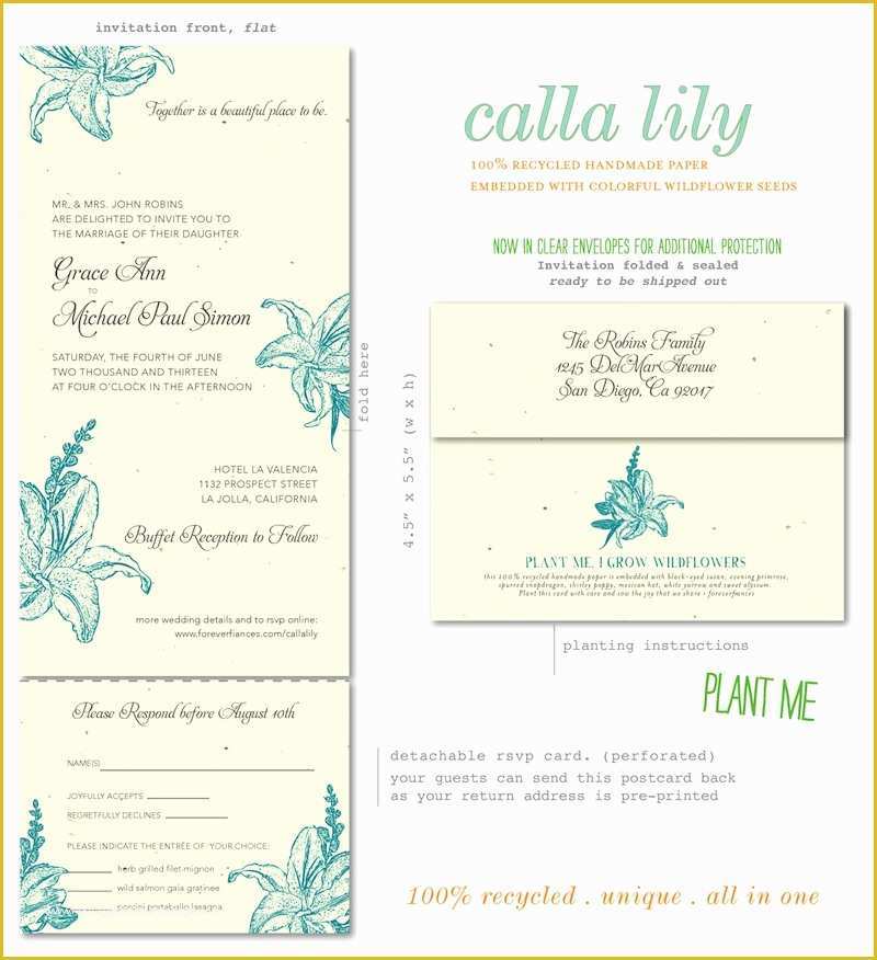 Free Calla Lily Wedding Program Templates Of Greatest Calla Lily Wedding Invitation Kh56