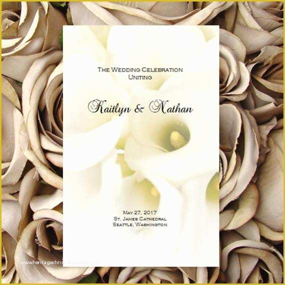 Free Calla Lily Wedding Program Templates Of Wedding Program Calla Lily Wordc order Of