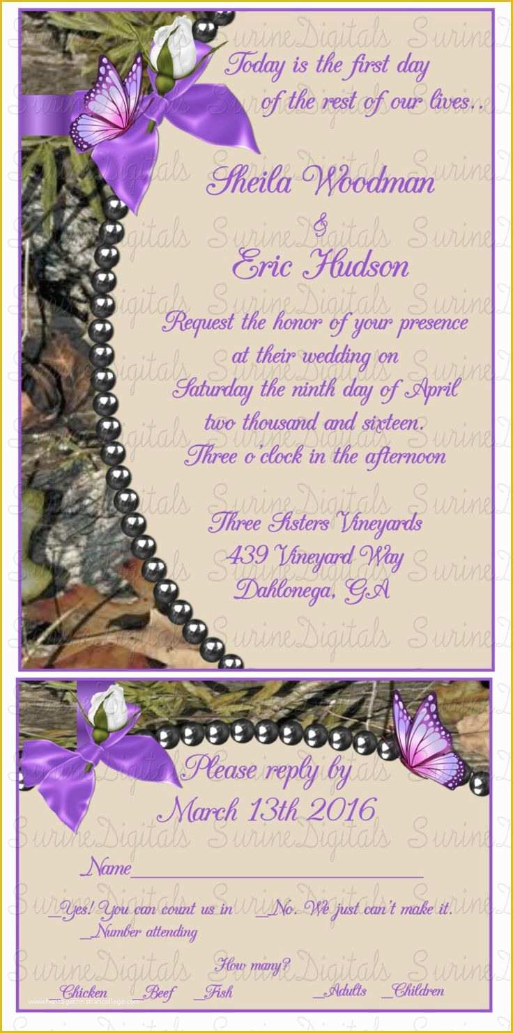 Free Camo Wedding Invitation Templates Of 1000 Ideas About butterfly Wedding Invitations On