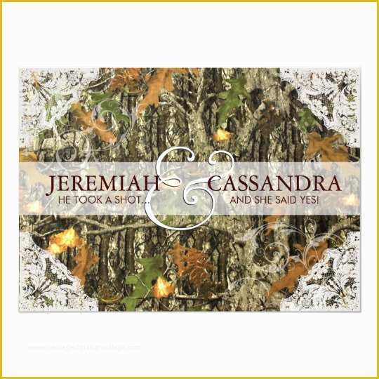 Free Camo Wedding Invitation Templates Of Camo and White Lace Wedding Invitation