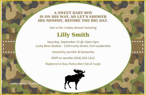 Free Camo Wedding Invitation Templates Of Camo Baby Shower Invitation Template 4x6