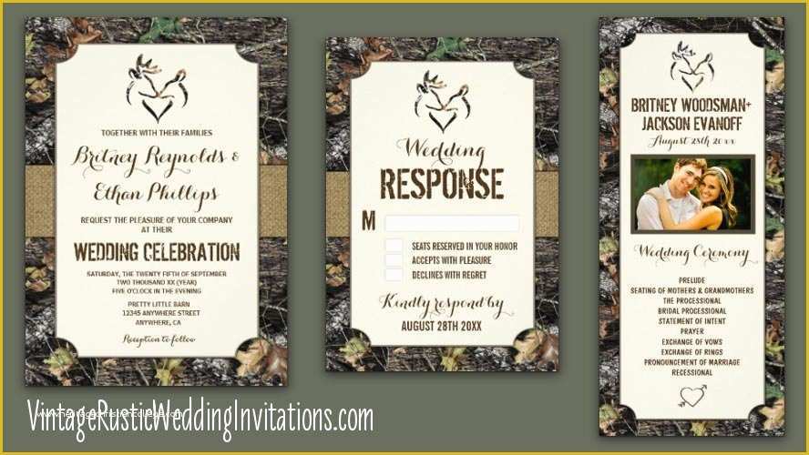 Free Camo Wedding Invitation Templates Of Camo Wedding Invitations Vintage Rustic Wedding Invitations