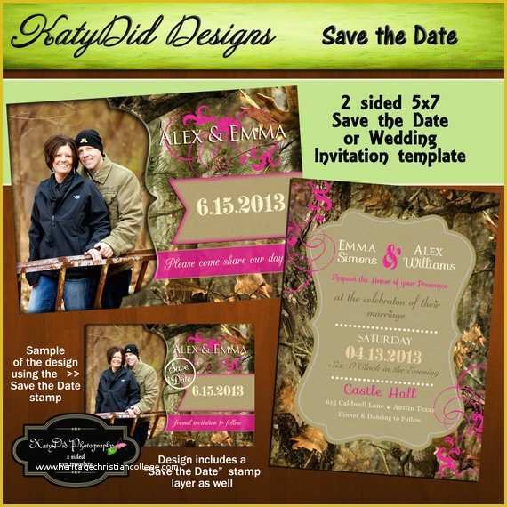 Free Camo Wedding Invitation Templates Of Items Similar to Instant Download Mossy Oak Inspired