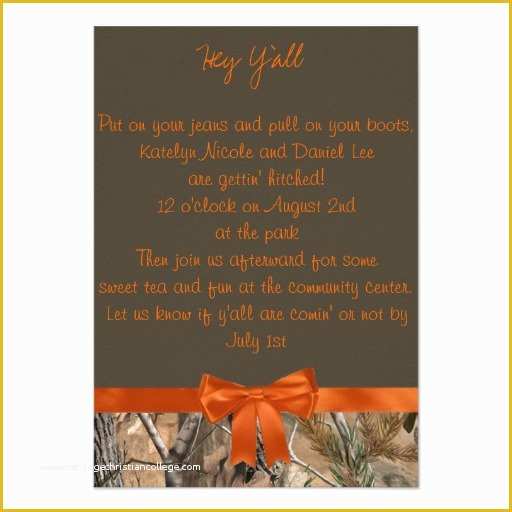 Free Camo Wedding Invitation Templates Of Personalized Camo Wedding Invitations