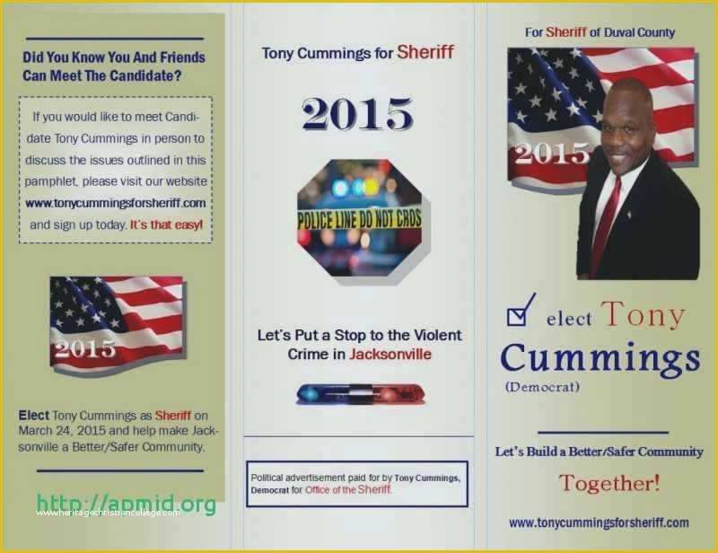 Free Campaign Brochure Templates Of Campaign Brochure Template Political Campaign Poster