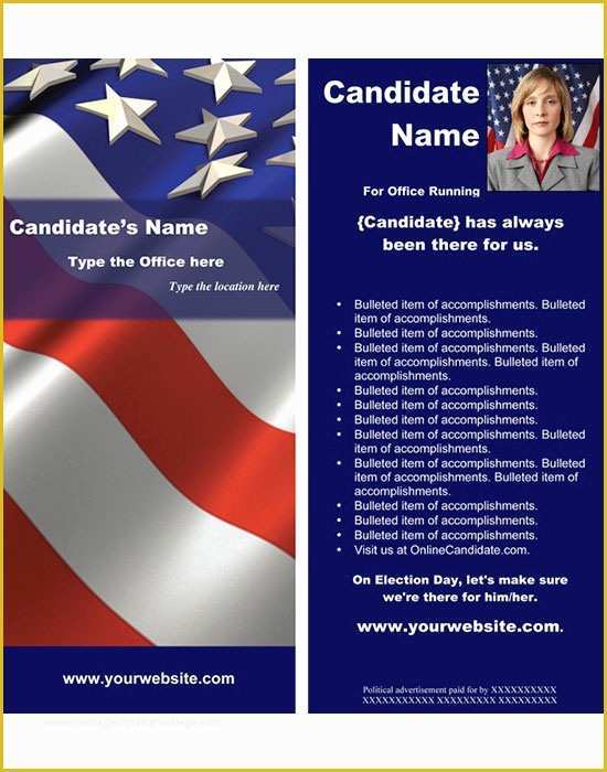 Free Campaign Brochure Templates Of New Political Print and Web Templates Released