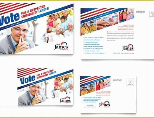 Free Campaign Brochure Templates Of Political Campaign Postcard Template Word &amp; Publisher