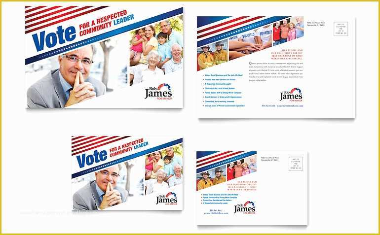 Free Campaign Brochure Templates Of Political Campaign Postcard Template Word & Publisher