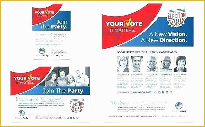 Free Campaign Brochure Templates Of School Election Flyer Template Free Political Brochure