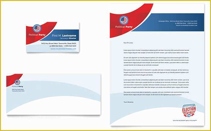 Free Campaign Cards Template Of Election Business Card & Letterhead Template Design