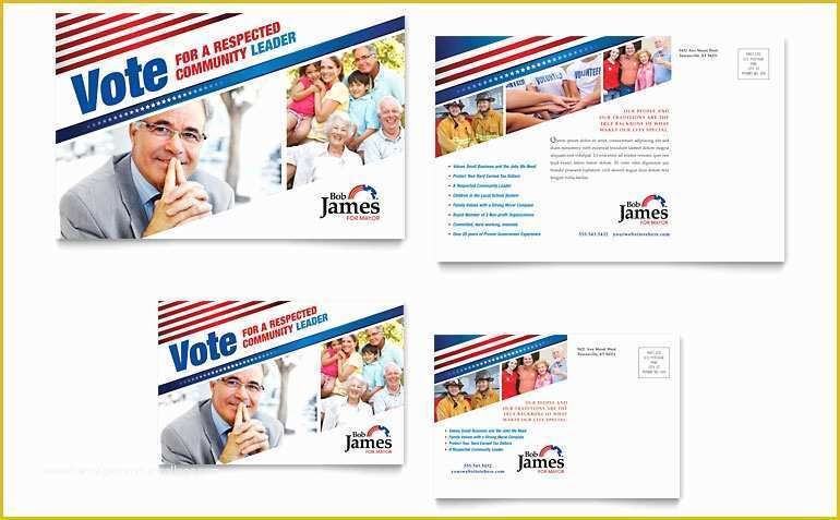 Free Campaign Cards Template Of Political Campaign Postcard Template Word & Publisher