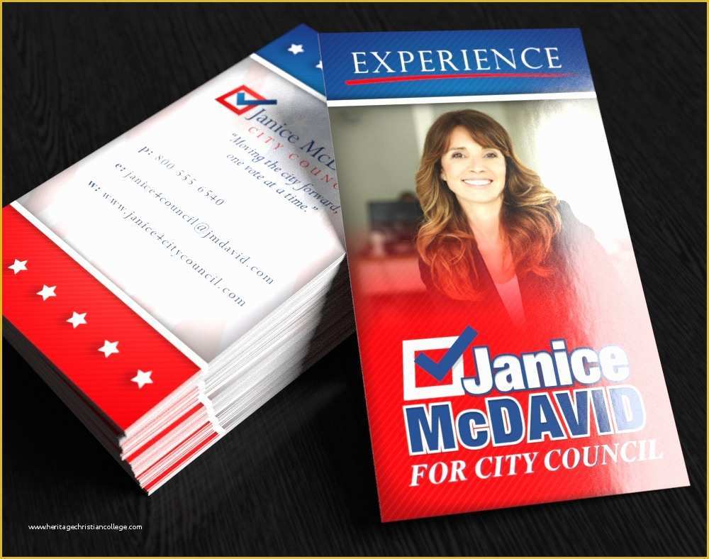 Free Campaign Cards Template Of Political Campaign Printing & Direct Mail