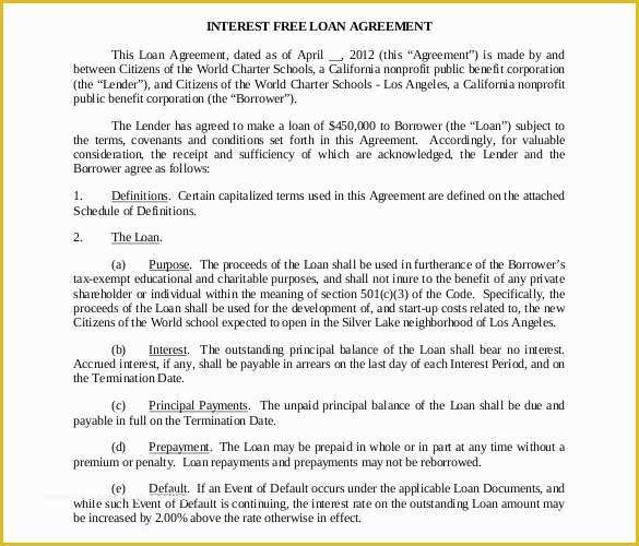 Free Car Loan Agreement Template Of 26 Great Loan Agreement Template