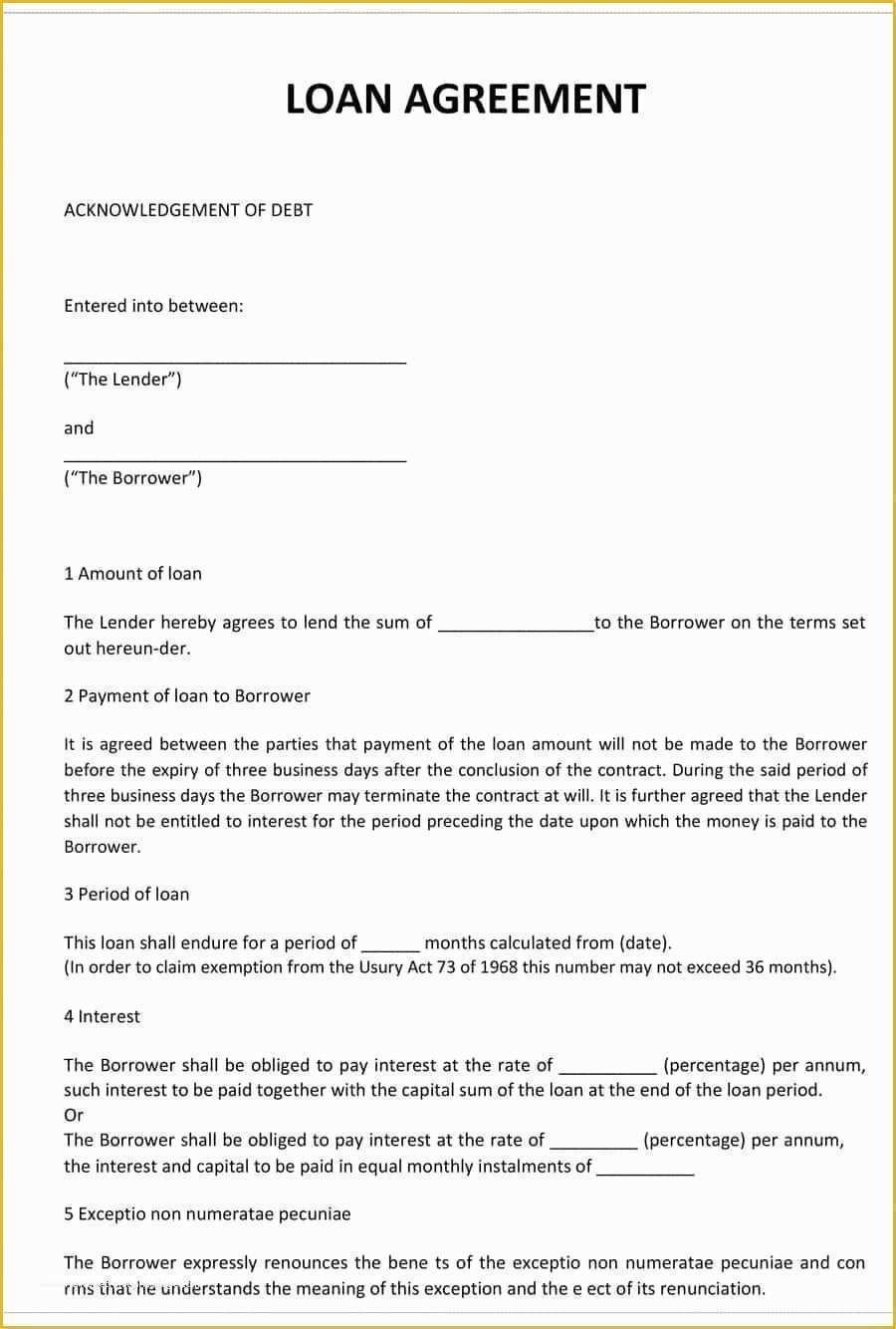 Free Car Loan Agreement Template Of 40 Free Loan Agreement Templates [word & Pdf] Template Lab