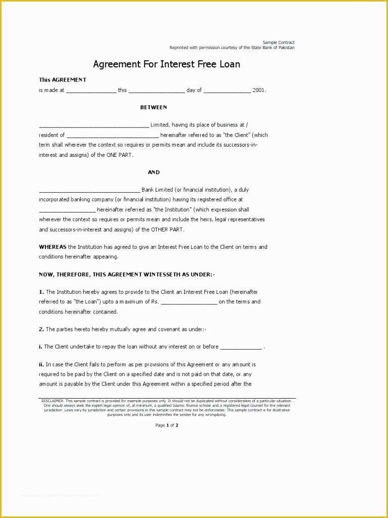 Free Car Loan Agreement Template Of Free Loan Agreement forms Ideasplataforma