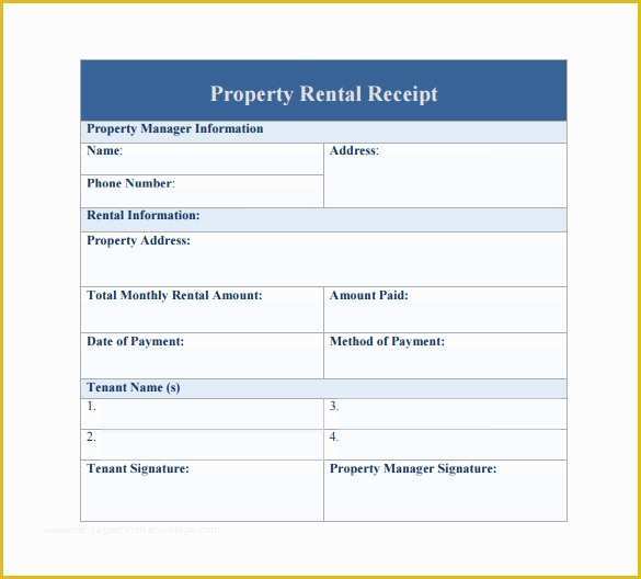 Free Car Rental Invoice Template Excel Of 35 Rental Receipt Templates Doc Pdf Excel