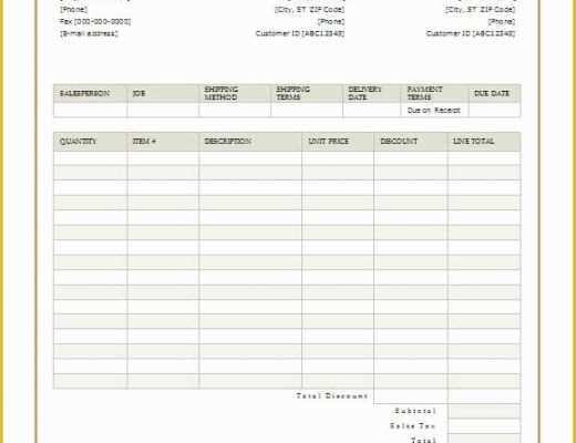 Free Car Rental Invoice Template Excel Of Car Invoice Template Printable Word Excel Invoice