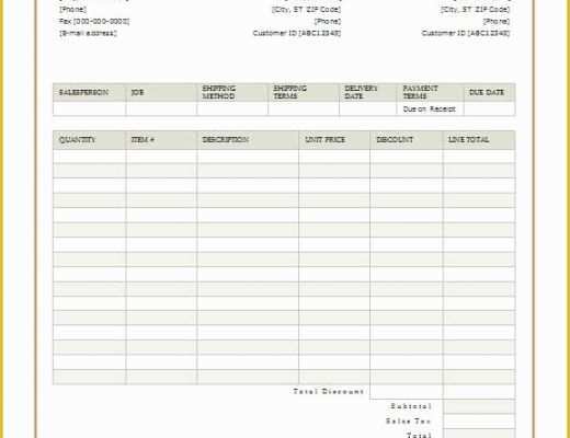 Free Car Rental Invoice Template Excel Of Car Invoice Template Printable Word Excel Invoice