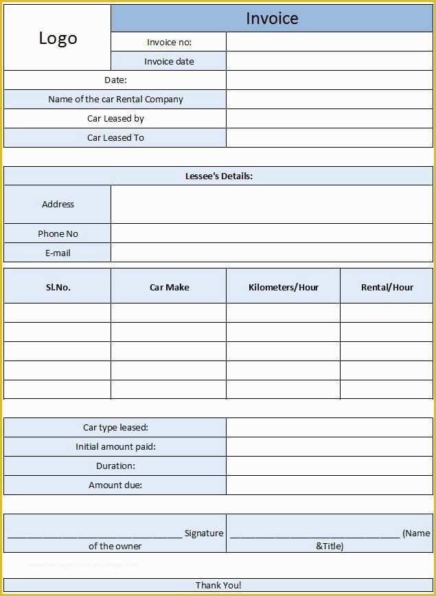 Free Car Rental Invoice Template Excel Of Car Rental Invoice Template Free Enterprise Car Rental