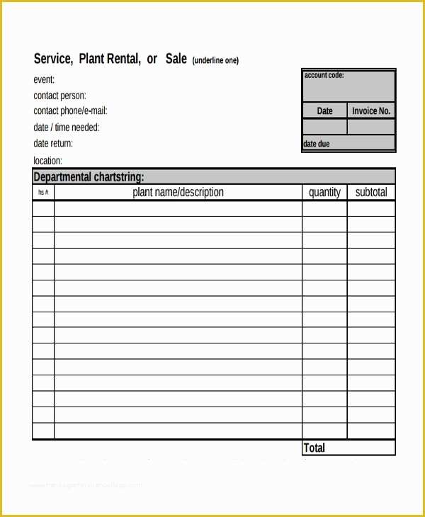 Free Car Rental Invoice Template Excel Of Rental Invoice Template 17 Free Word Pdf Document