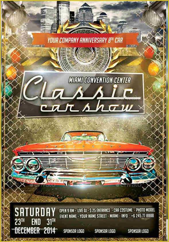 Blank Car Show Flyer Template