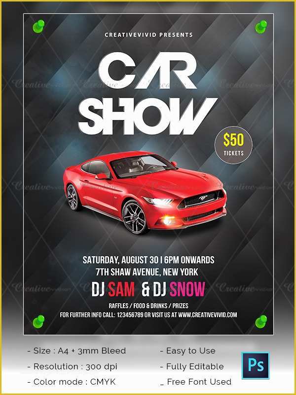 Free Car Show Flyer Template Of 24 Car Show Flyer Templates Free Psd Ai Eps format