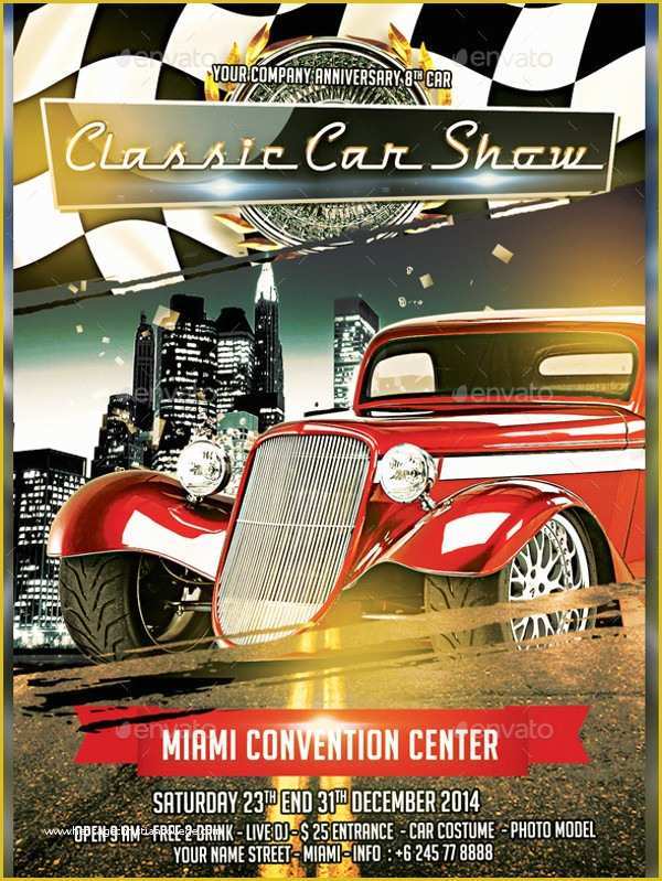 Free Car Show Flyer Template Of 25 Car Show Flyer Templates Free &amp; Premium Download