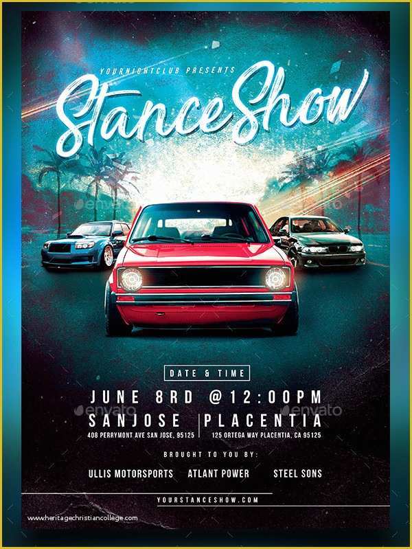 Free Car Show Flyer Template Of 25 Car Show Flyer Templates Free &amp; Premium Download