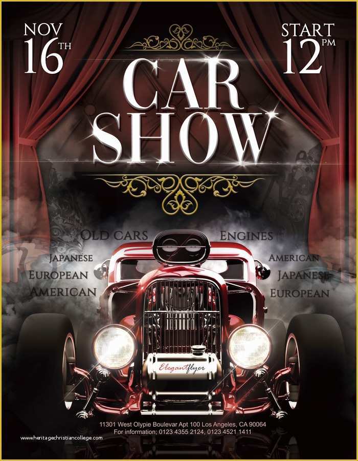 Free Car Show Flyer Template Of Car Show – Free Flyer Psd Template – by Elegantflyer