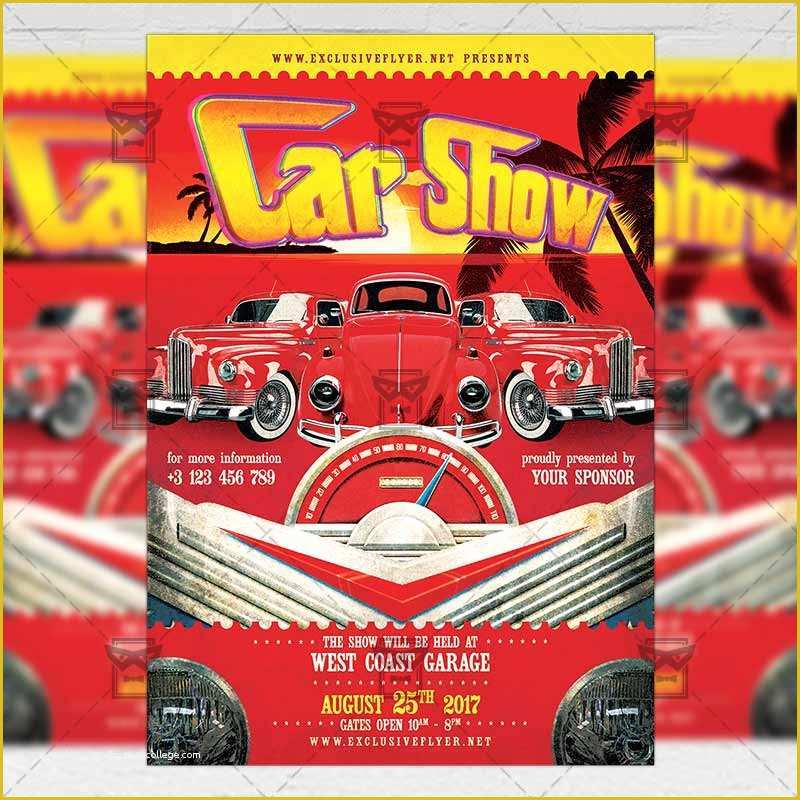 Free Car Show Flyer Template Of Car Show – Premium A5 Flyer Template
