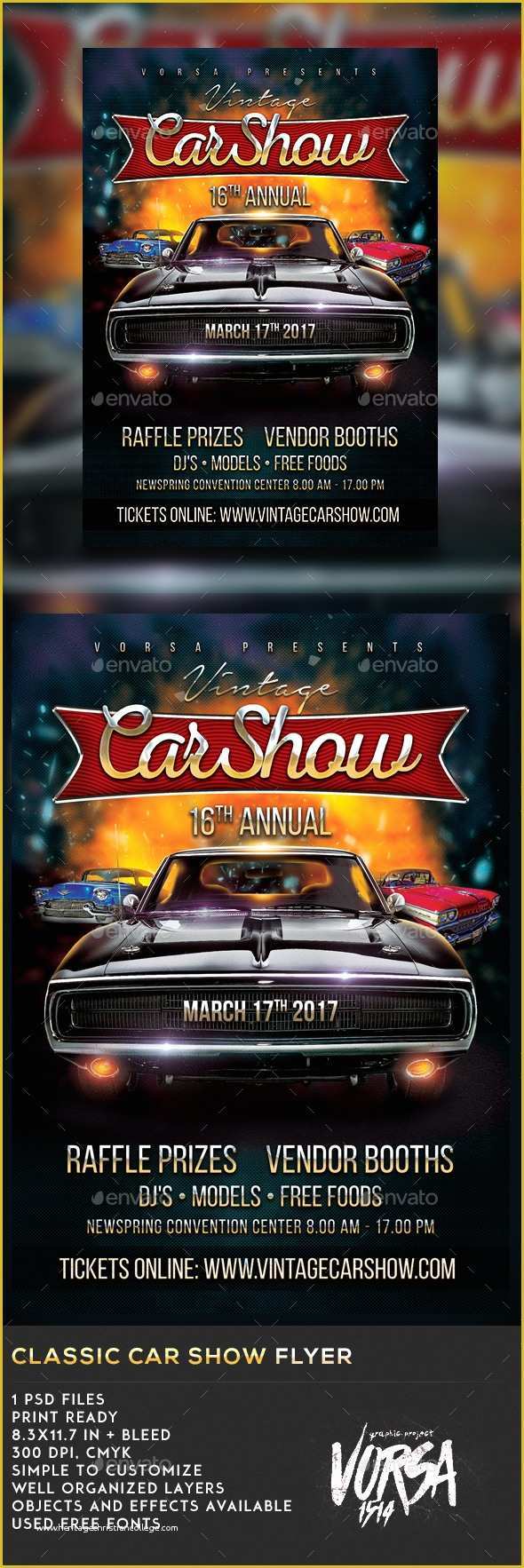 Free Car Show Flyer Template Of Classic Car Show Flyer by Vorsa