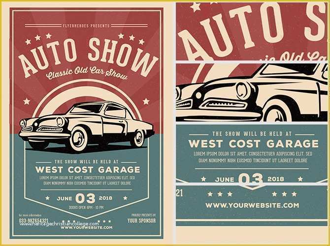 Free Car Show Flyer Template Of Old Classic Car Show Flyer Template Flyerheroes