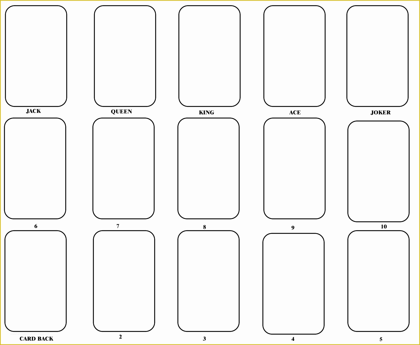 Free Card Making Templates Printable Of 8 Best Of Blank Playing Card Printable Template for