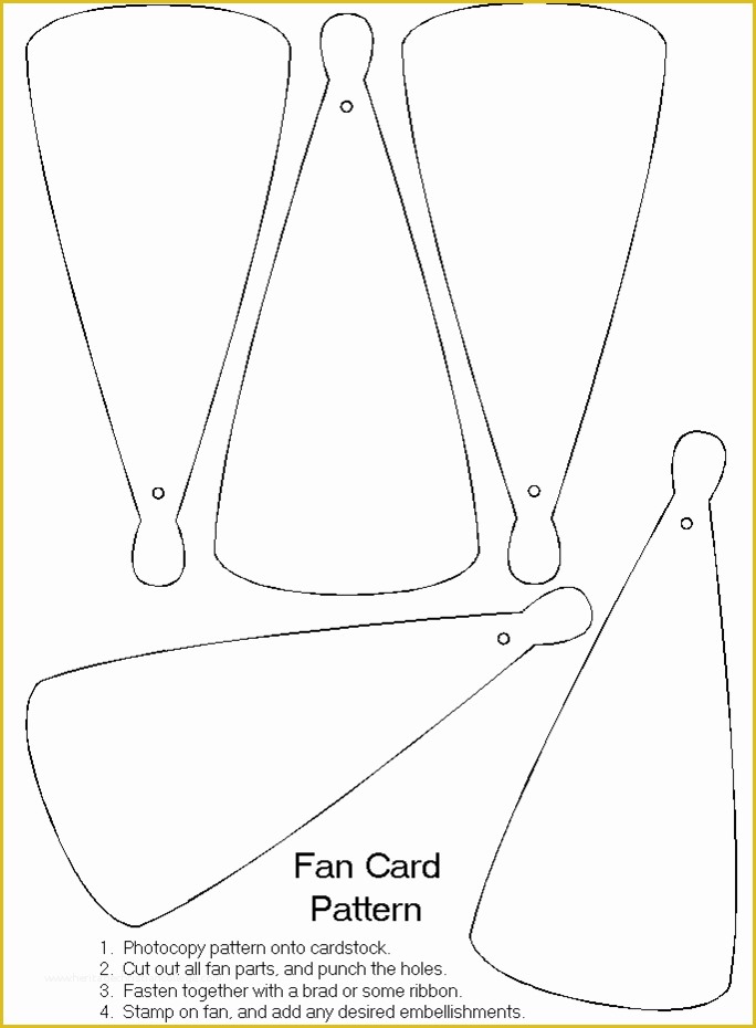 Free Card Making Templates Printable Of Fan Blades Patterns Templates &amp; Tutorials 1