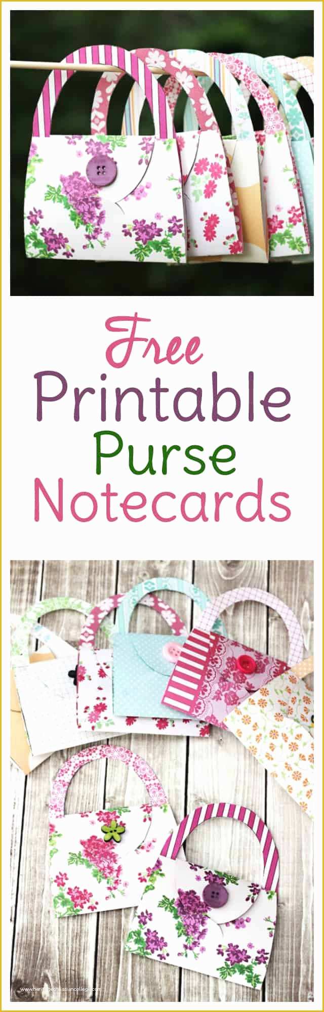 Free Card Making Templates Printable Of Free Printable Note Cards that Look Like Purses so Cute