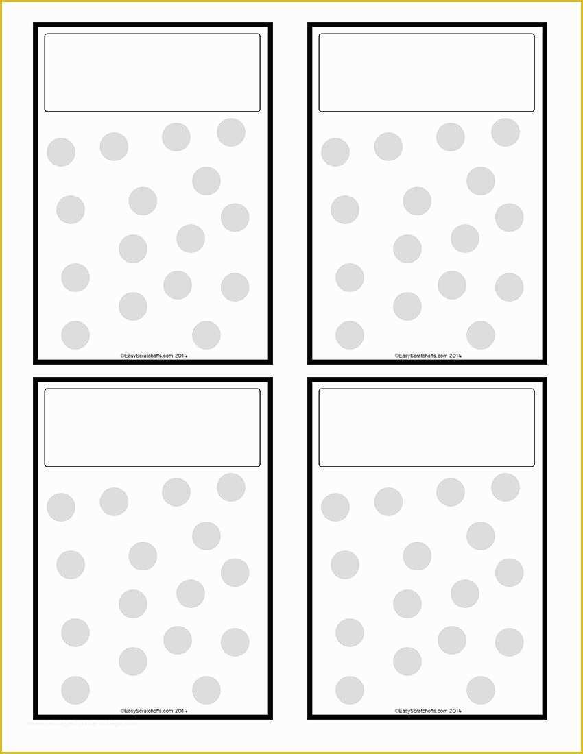 Free Card Making Templates Printable Of Make Your Own Fundraiser Scratch Off Cards