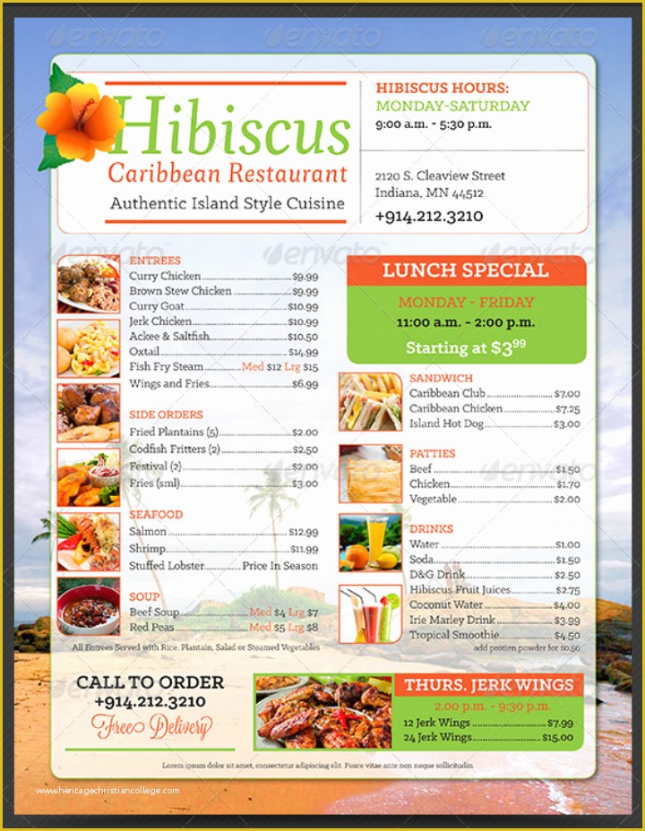 Free Caribbean Menu Template Of 20 Indesign Menu Designs & Templates Psd Ai Indesigns