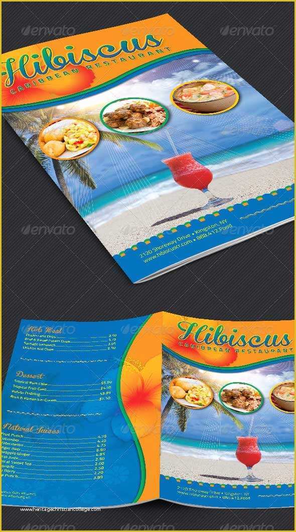Free Caribbean Menu Template Of 46 Best Restaurant Menu Design Templates Psd Download