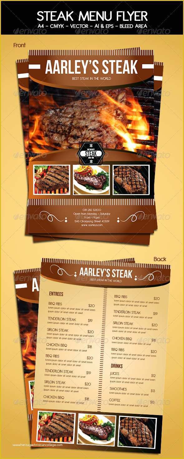 Free Caribbean Menu Template Of Caribbean Restaurant Menu Flyer Template Dolunai