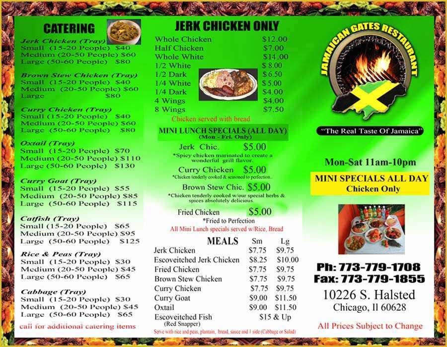 Free Caribbean Menu Template Of Related Keywords & Suggestions for Jamaican Cuisine Menu