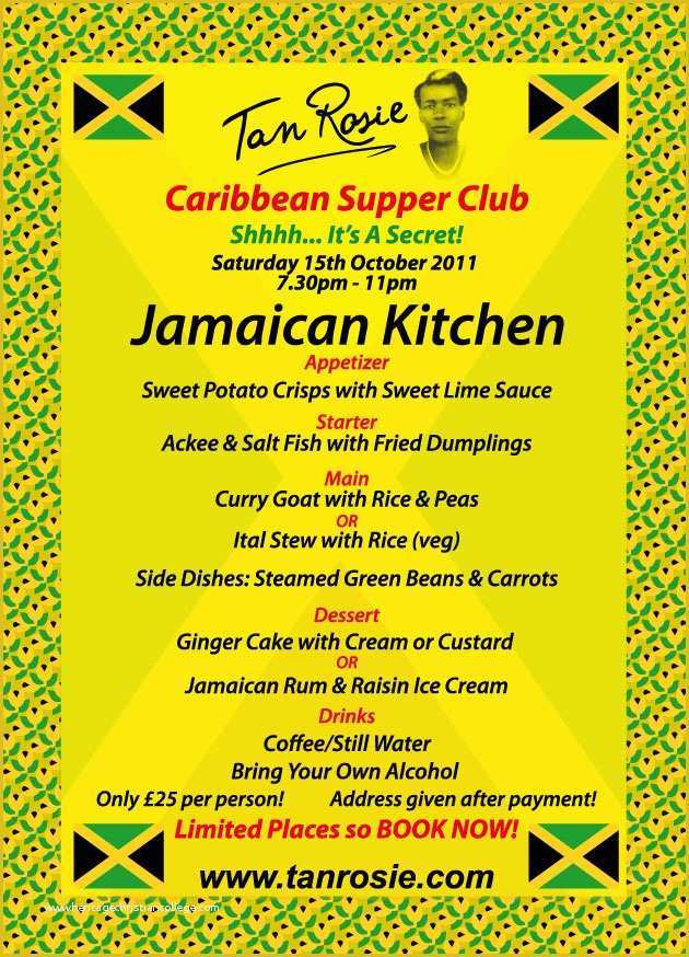 Free Caribbean Menu Template Of Supper Club 2011 Menus